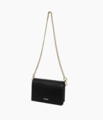 Porto Mini Black Crossbody Bag for Women | Croc-Embossed Vegan Leather - Image 2