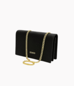 Porto Mini Black Crossbody Bag for Women | Croc-Embossed Vegan Leather - Image 4